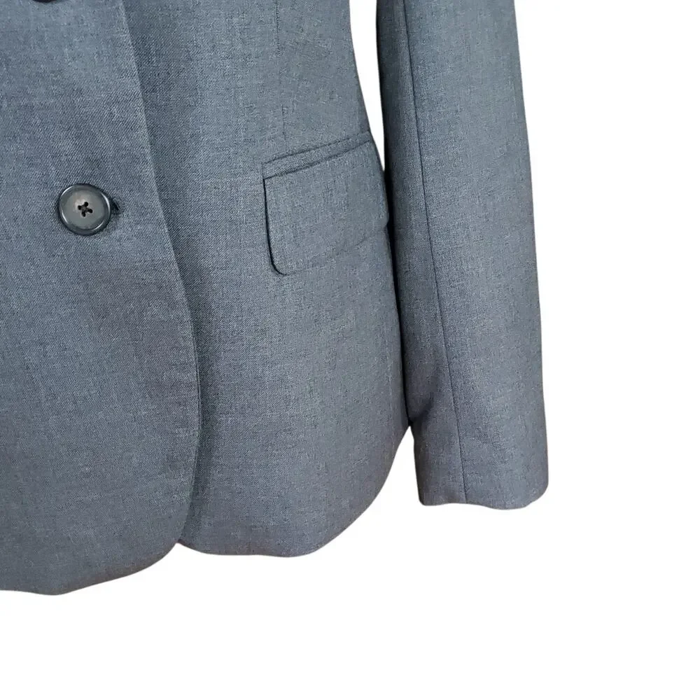J. Crew Gray Preppy Ivy League Blazer Jacket Super 120s 100% Wool 23346 Sz 2